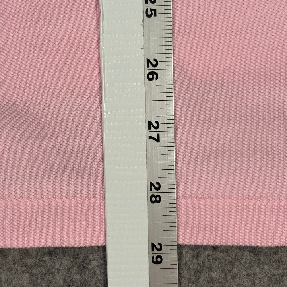 Vintage Y2K Polo Ralph Lauren Mesh Polo Shirt Mens M Pink Blue Pony Short Sleeve - Picture 8 of 9
